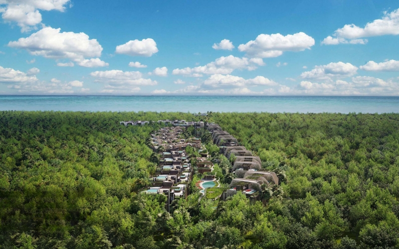 Duplex apartment for sale, rooftop, pool, by the ocean, Tulum 101, Tulum