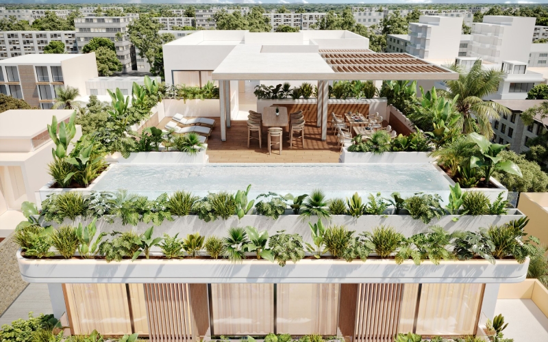 Apartment with Common Pool for Sale, Downtown, Playa del Carmen