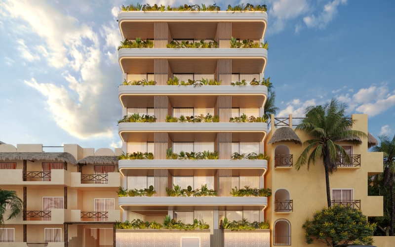 Studio with Common Rooftop for Sale, Downtown, Playa del Carmen