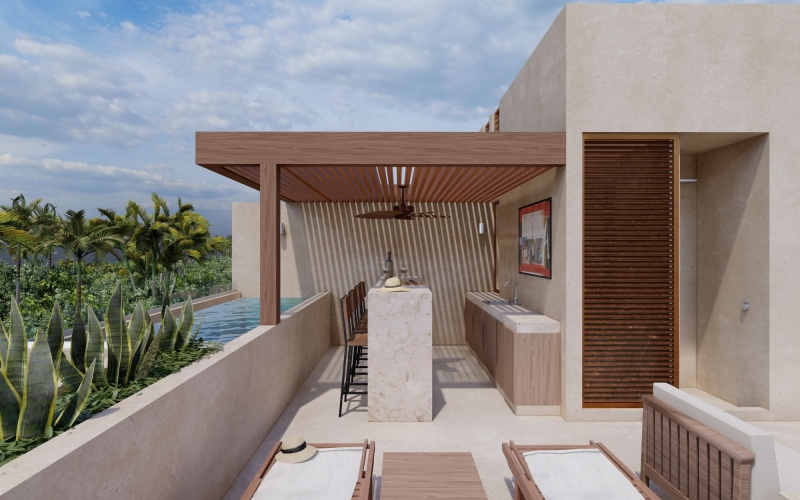 House for sale, Rooftop, private pool and beach club, Chuburn&aacute;, M&eacute;rida