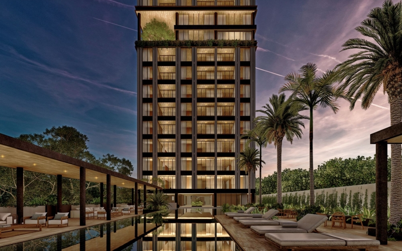 Apartment with Roof Bar and Pool for Sale in Santa Rita Cholul, M&eacute;rida