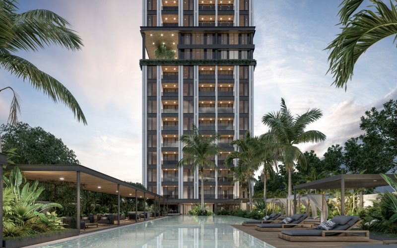 Condo with Pool for Sale, Roof Bar&nbsp; in Santa Rita Cholul, M&eacute;rida