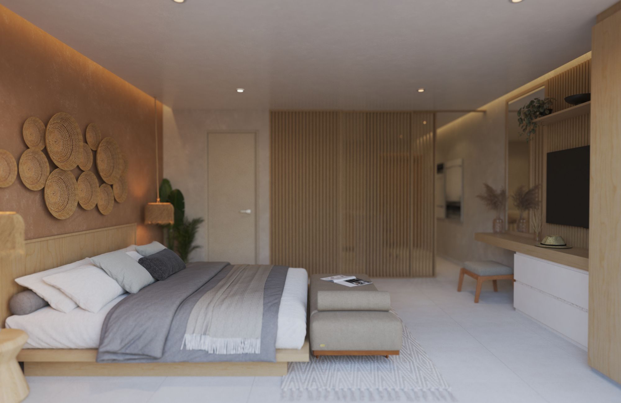 Apartment with pool, hammocks, outdoor cinema for sale Playa del Carmen