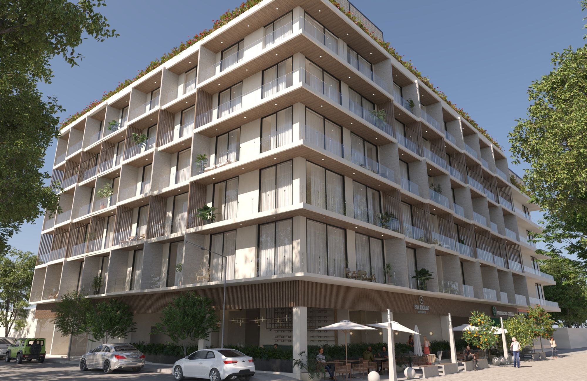 Apartment with pool, hammocks, outdoor cinema for sale Playa del Carmen