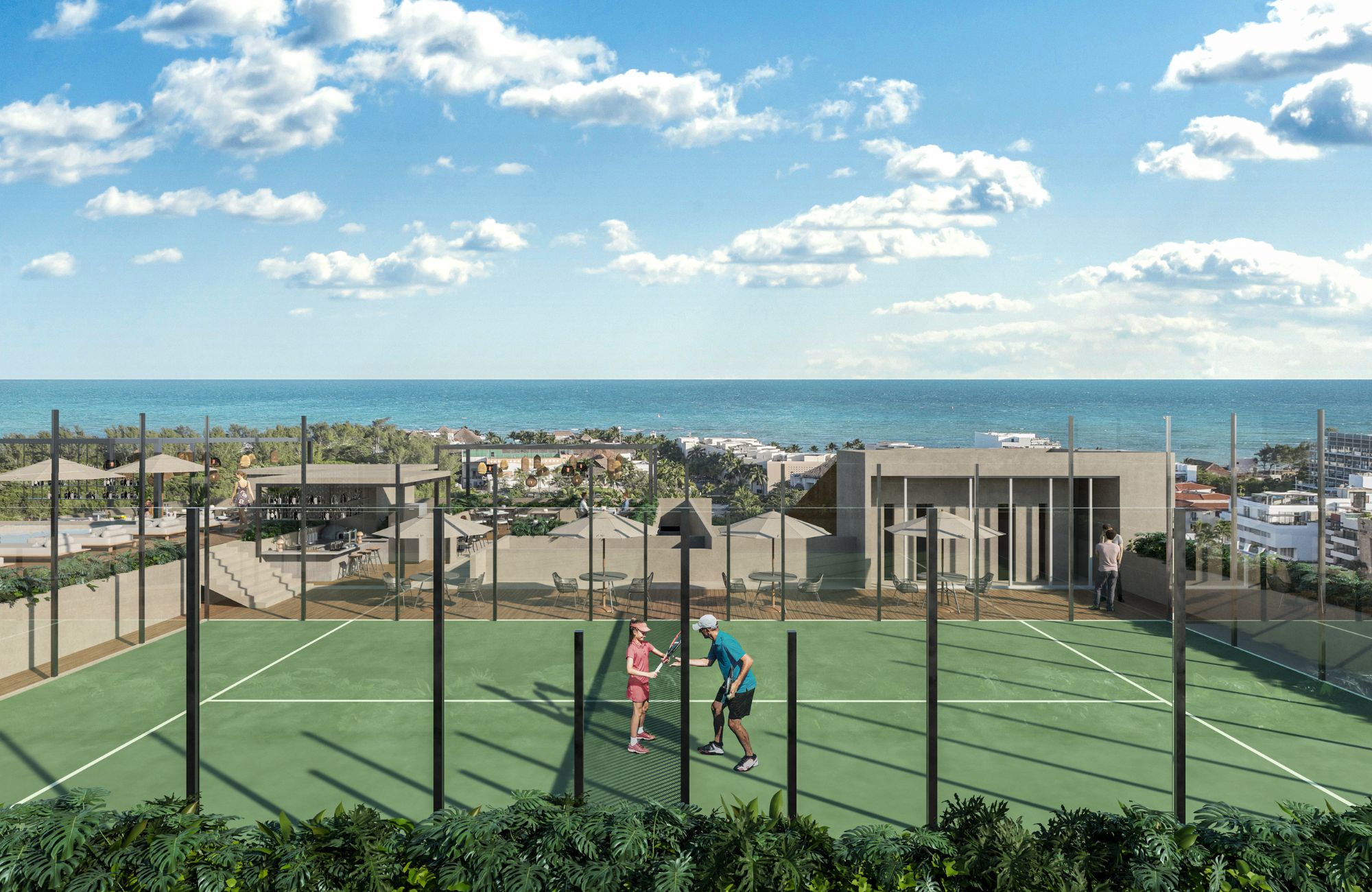 Apartment with pool, hammocks, outdoor cinema for sale Playa del Carmen