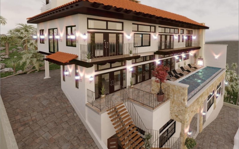 Ocean view villa semi-built in Residencial Conejos, for sale Huatulco
