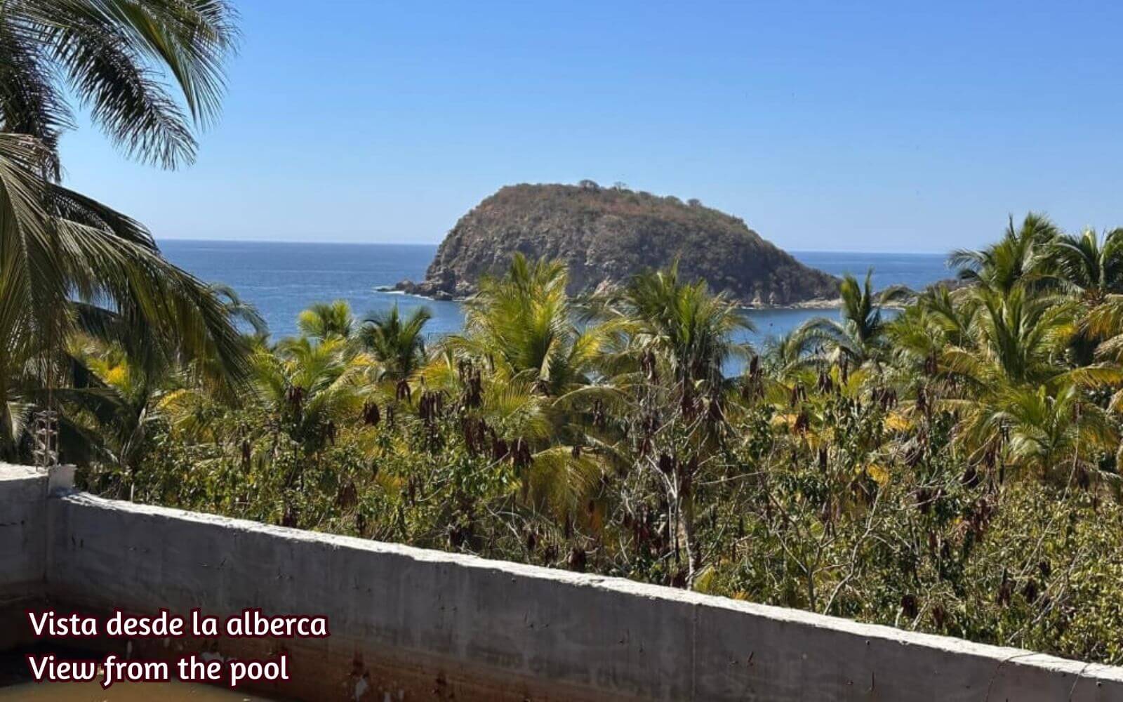 Ocean view villa, beach access, pool, for sale, Punta Santa Cruz, Huatulco.