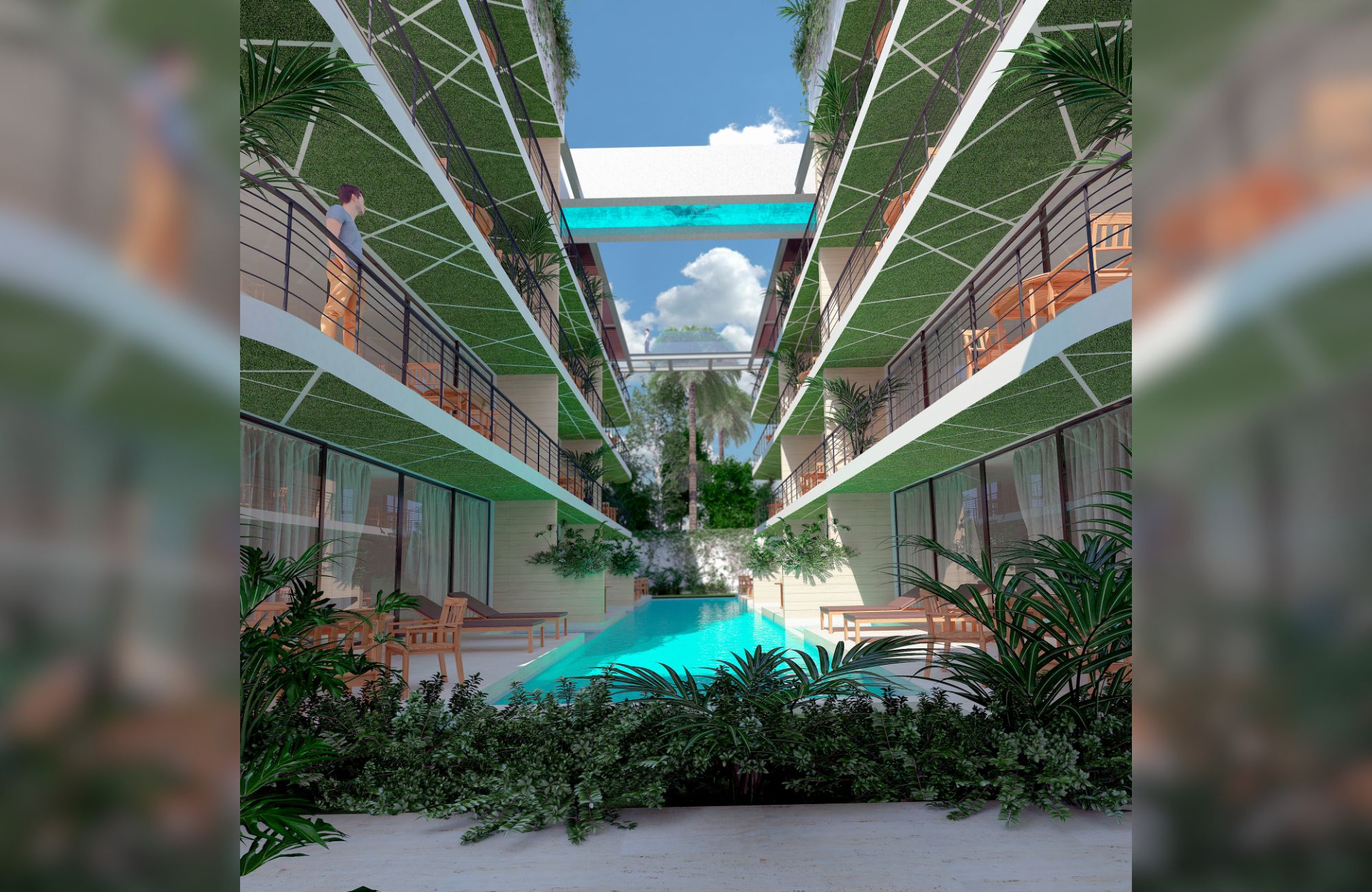 Condo with private pool surrounded by green areas in Tulum