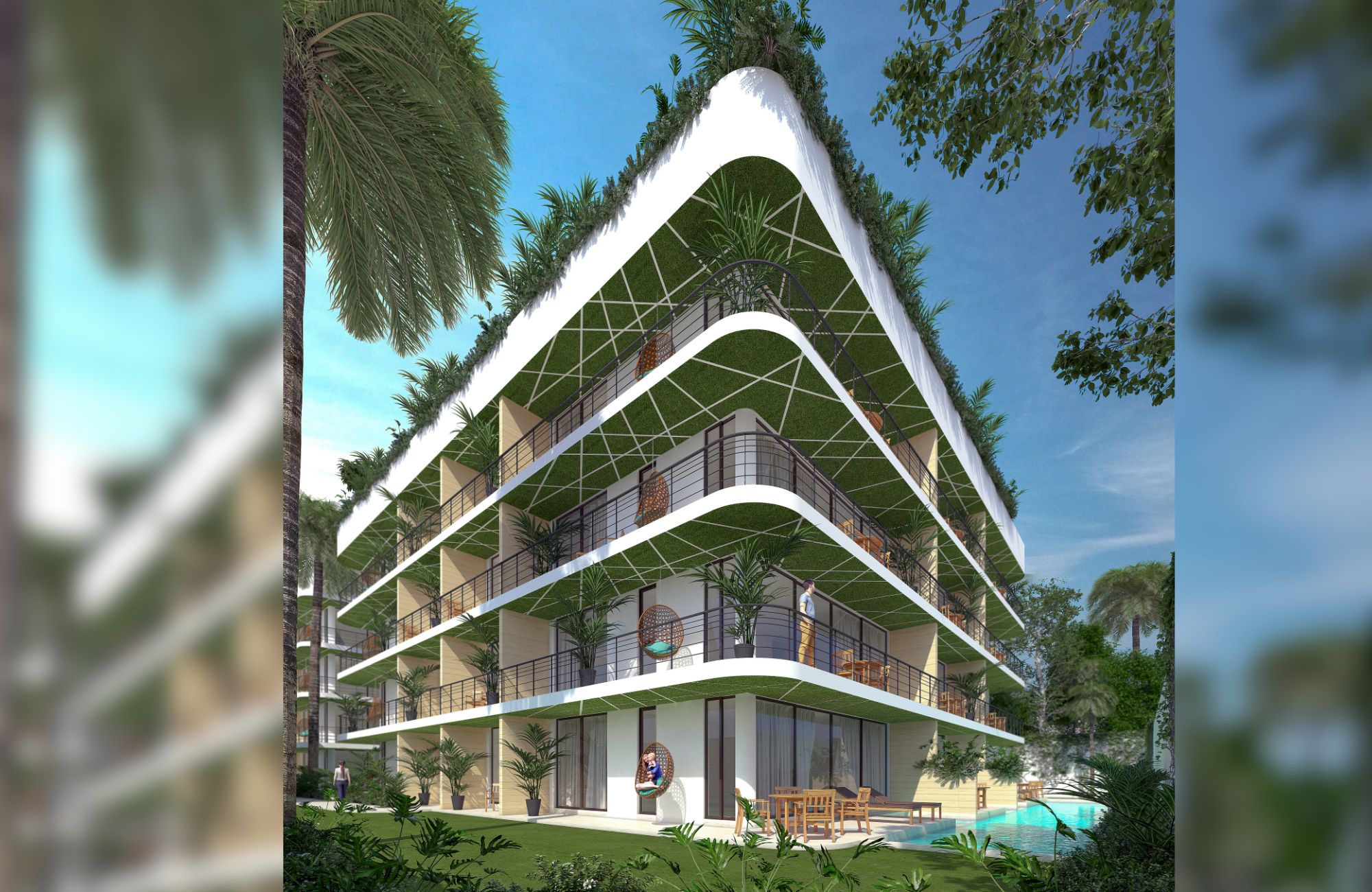 Condo with private pool surrounded by green areas in Tulum