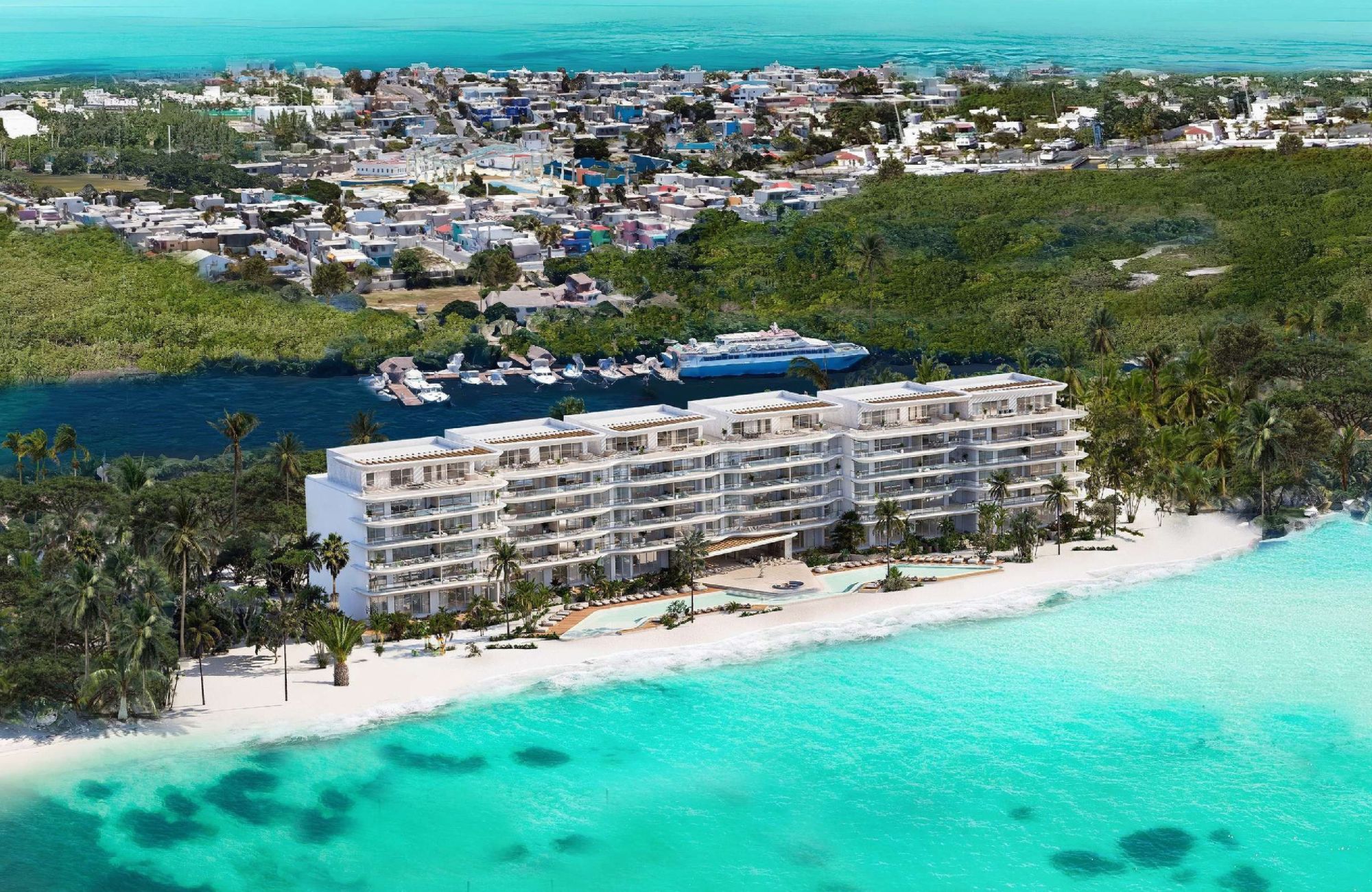 Oceanview Penthouse with rooftop, plunge pool, for sale, Downtown, Isla Mujeres