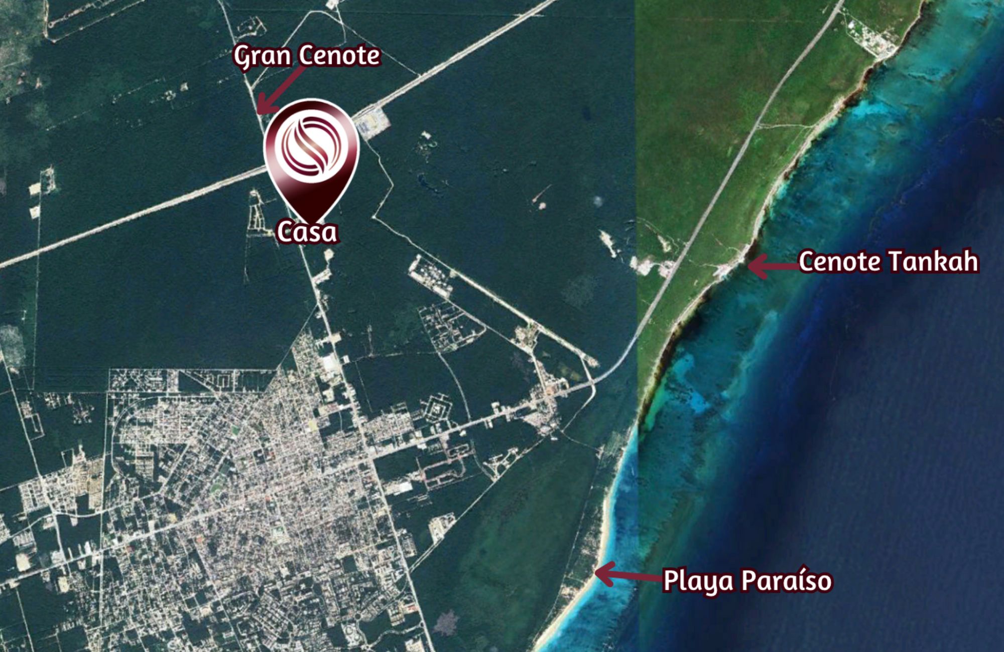 Casa con jard&iacute;n y alberca privada, en venta, Avenida Coba, Tulum