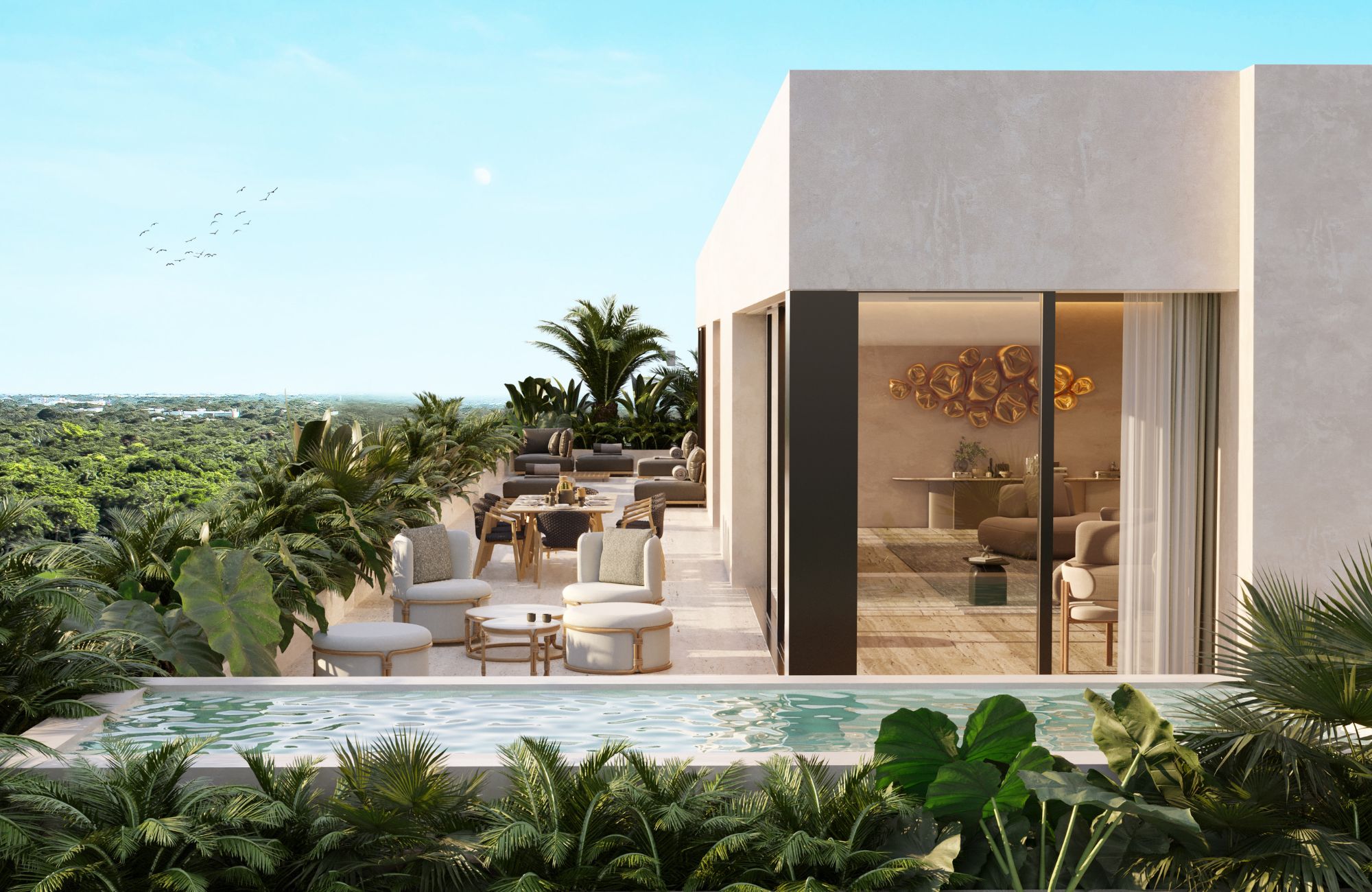 Beachfront condo with beach club, clubhouse, amenities for the whole family in luxury residential, pre-construction, for sale Corasol Playa