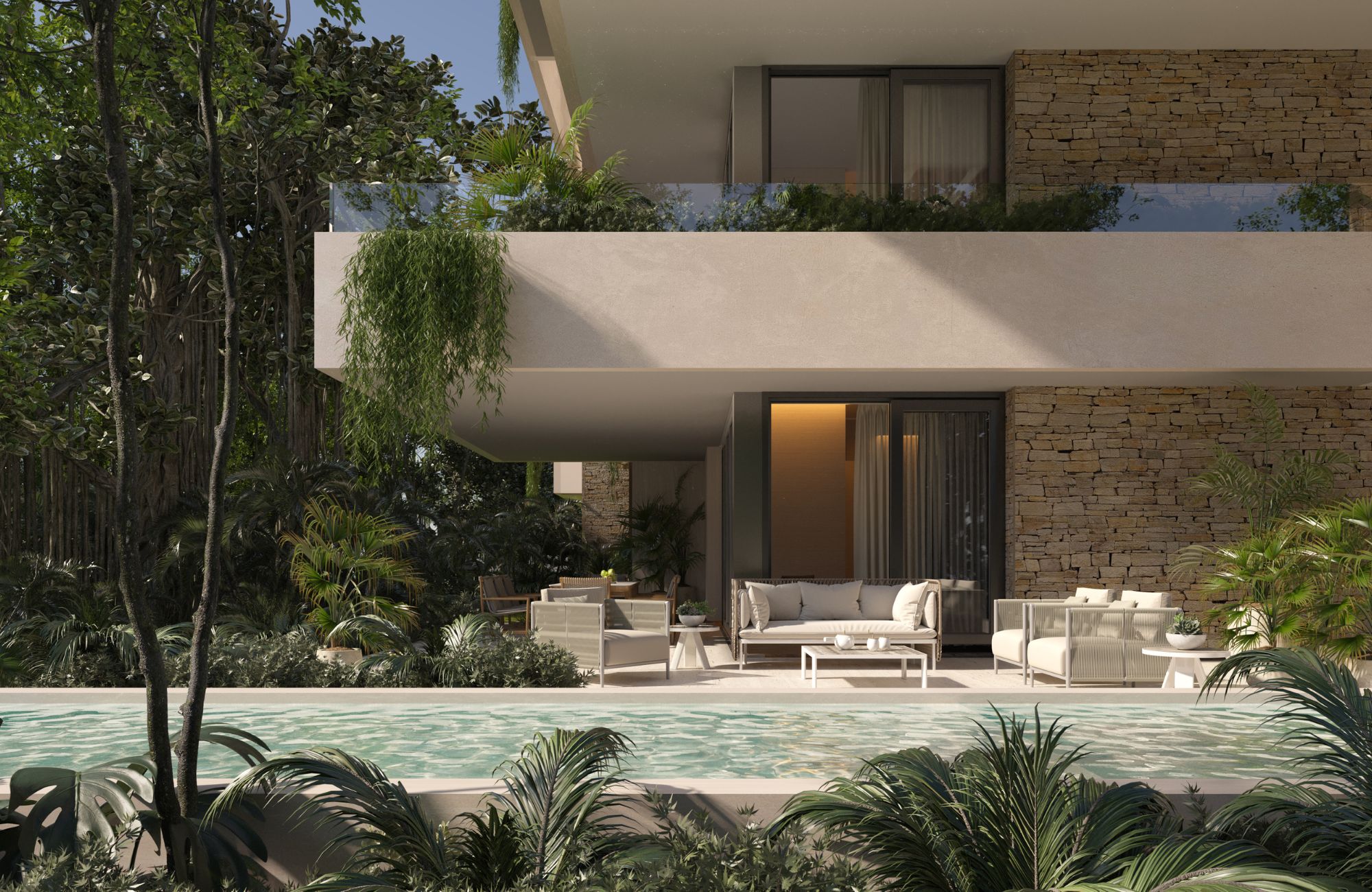 Beachfront condo with beach club, clubhouse, amenities for the whole family in luxury residential, pre-construction, for sale Corasol Playa