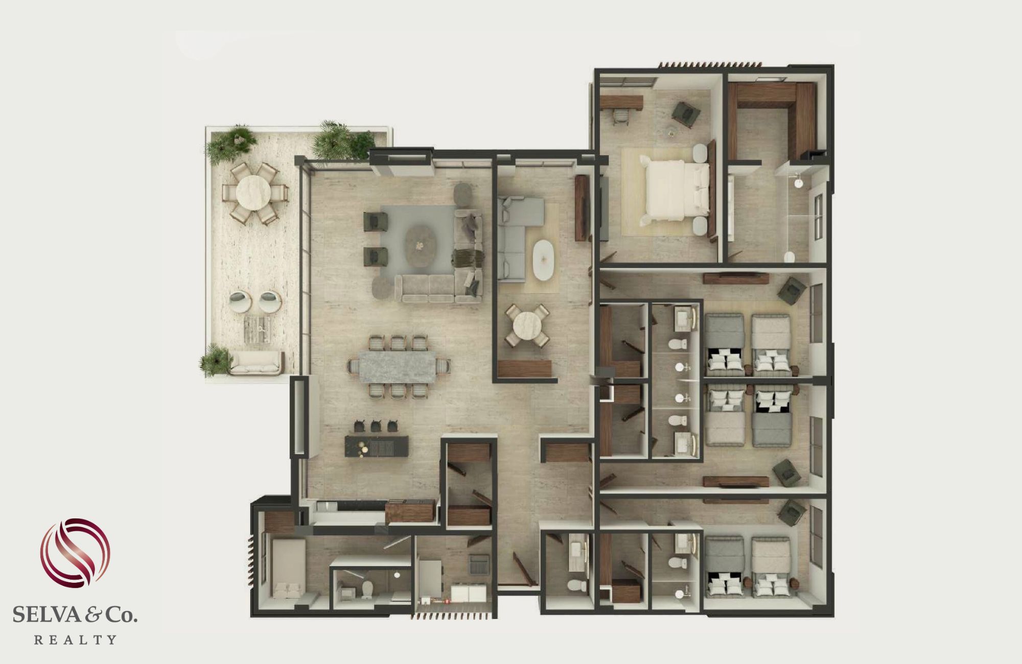 Exclusive apartment with golf course and beach club, for sale, Playa del Carmen