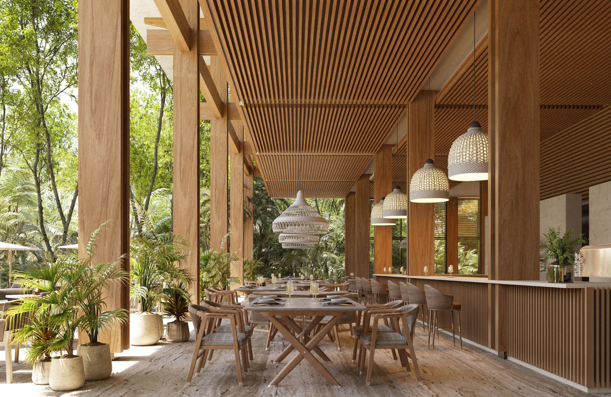 Residence in luxury hotel, surrounded by green, exclusive amenities in Punta Venado, Playa del Carmen.