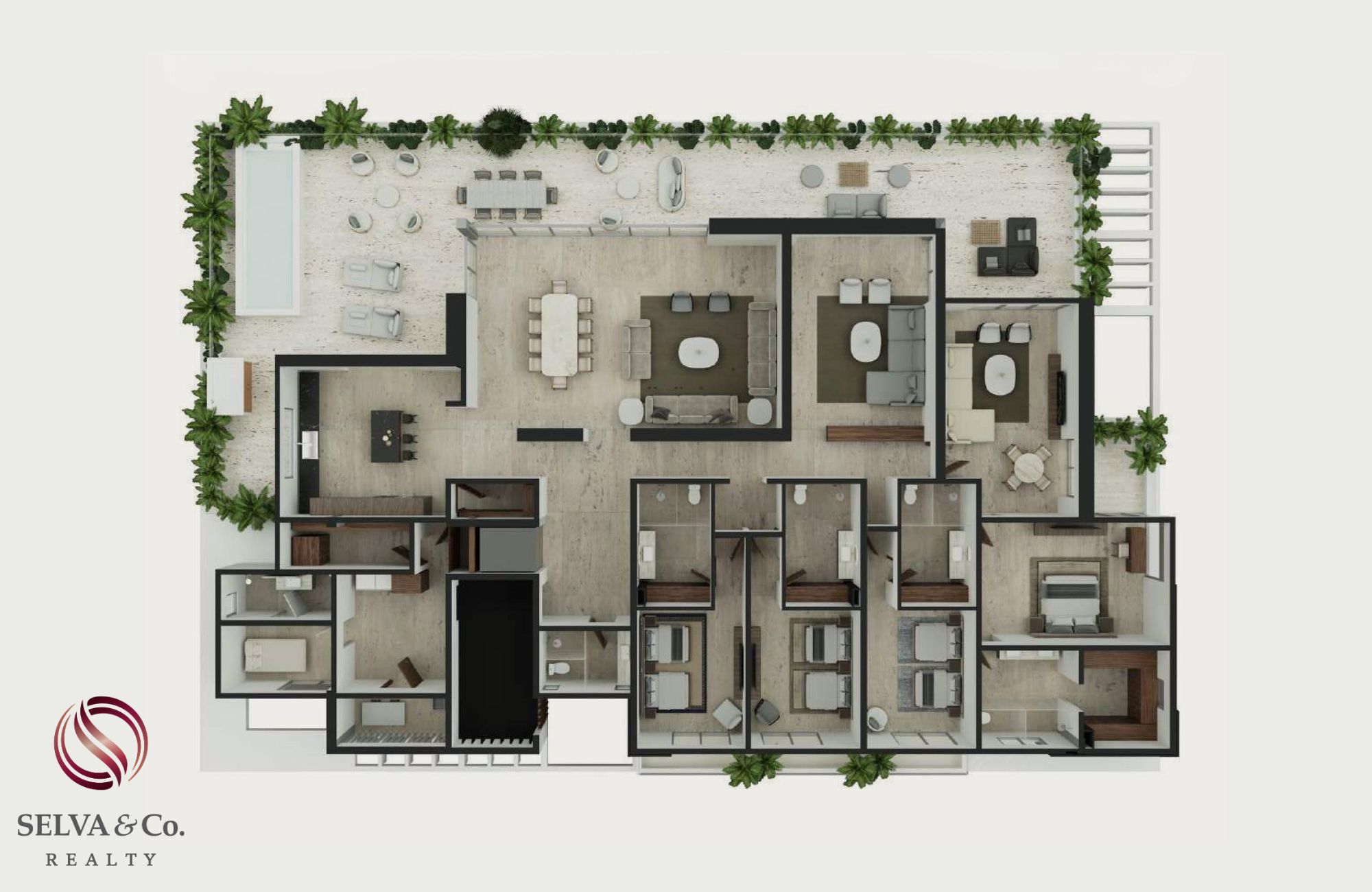 Luxury penthouse, plunge pool, golf course, for sale, Playa del Carmen