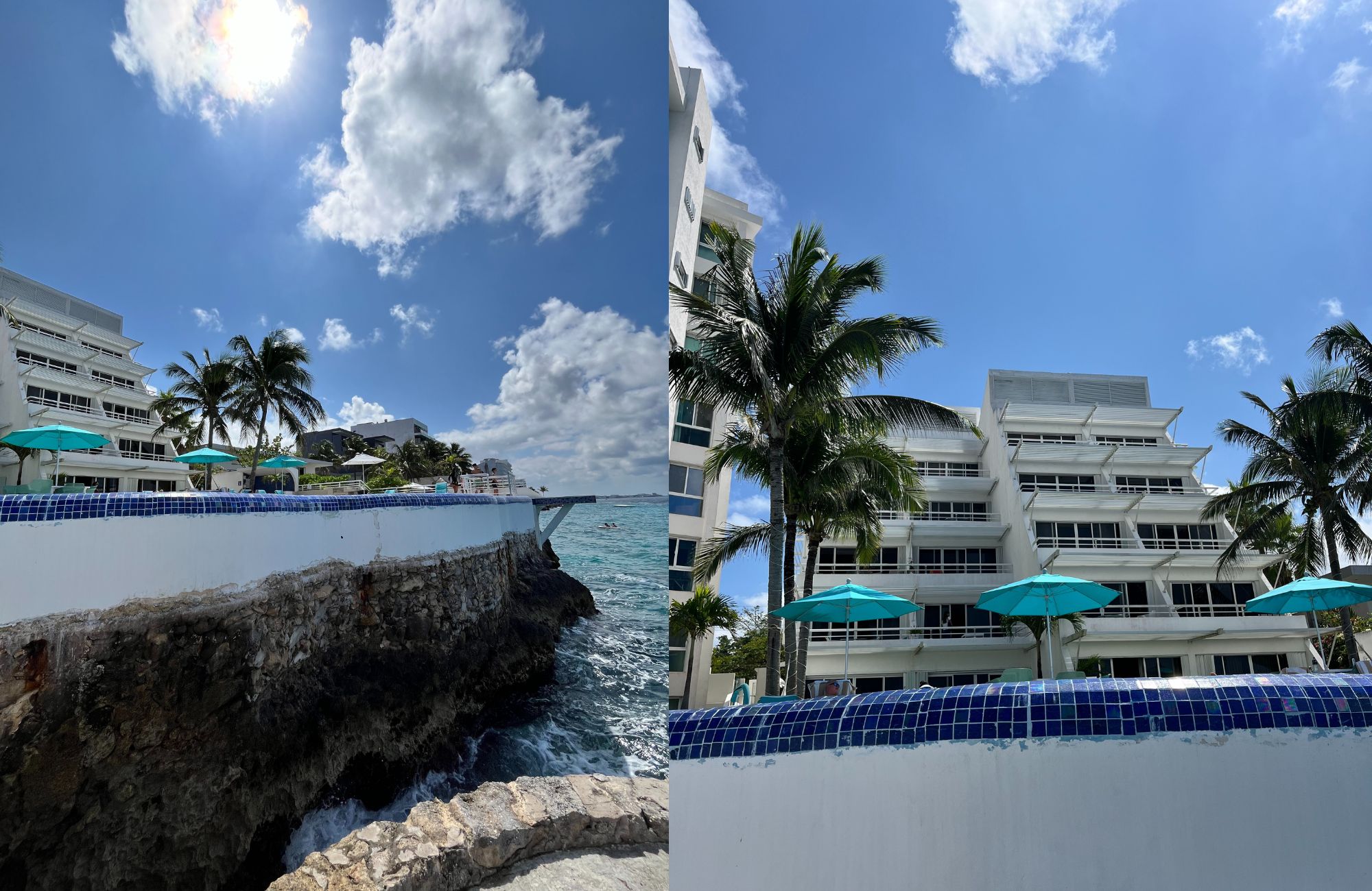 Condominium with balcony, oceanview infinity pool and jacuzzi for sale, downtown area, in Cozumel, Quintana Roo.