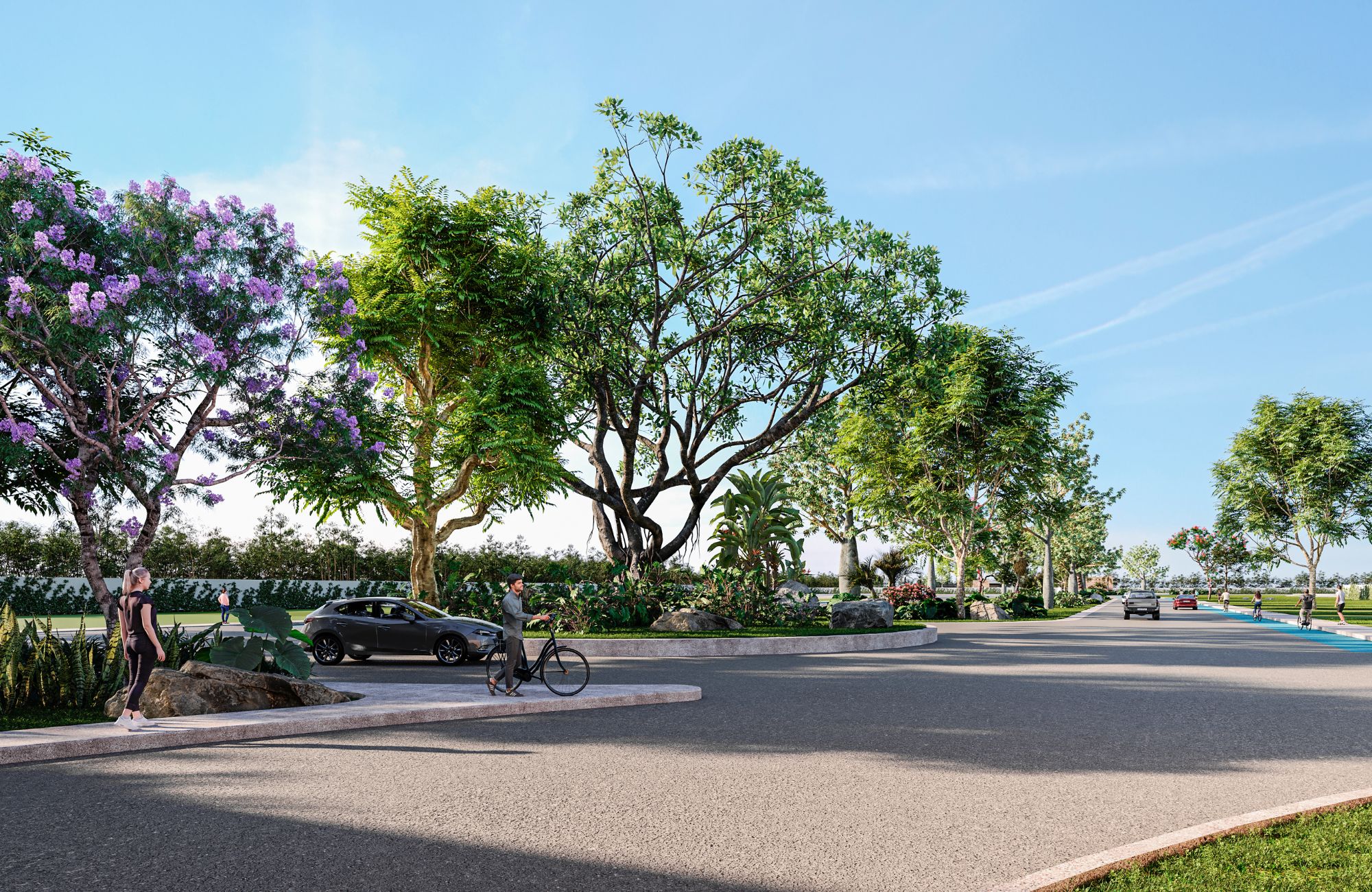 Single-family home lot for sale in Los Almendros Residential, Playa del Carmen.