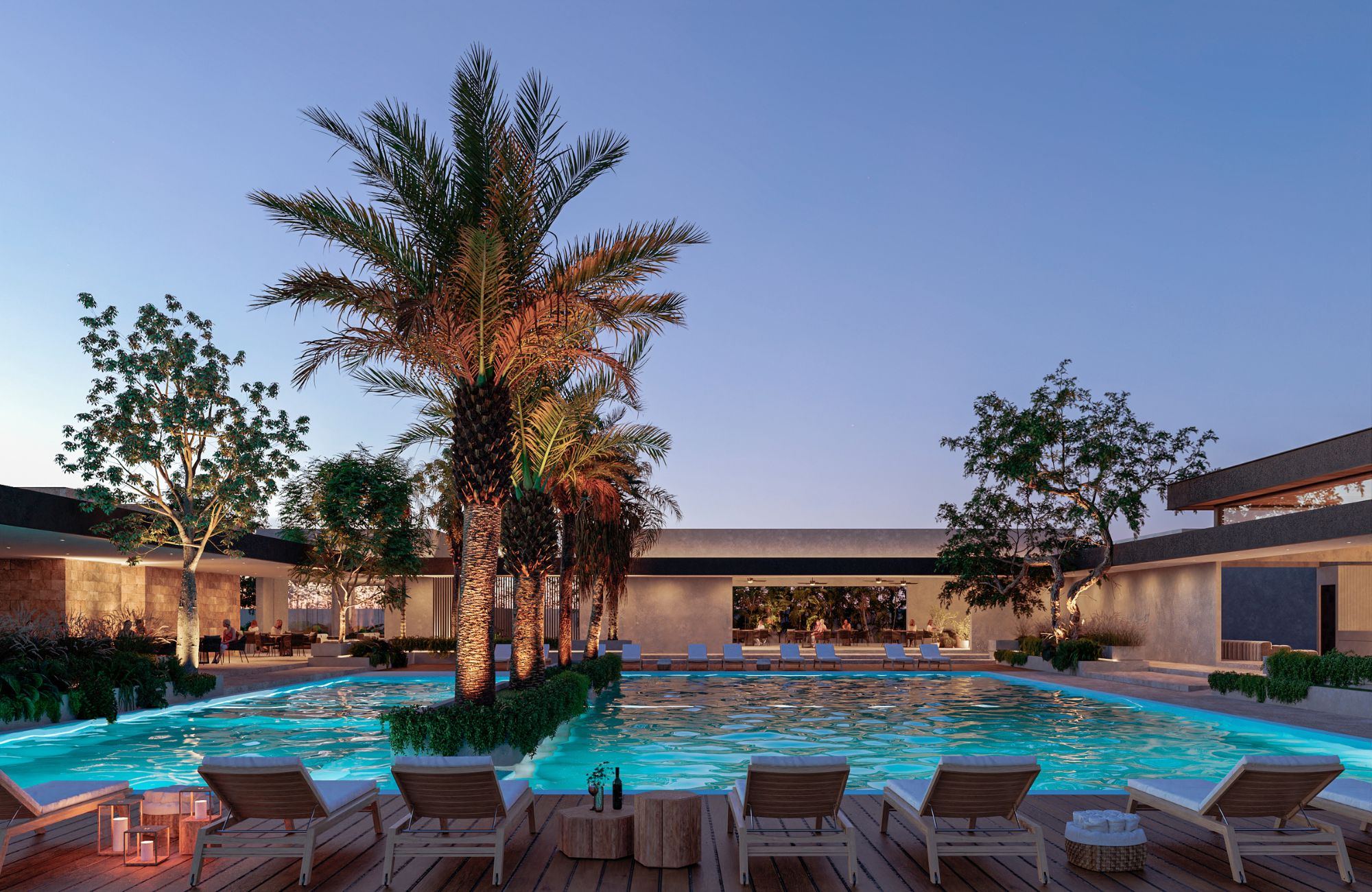 Single-family home lot for sale in Los Almendros Residential, Playa del Carmen.