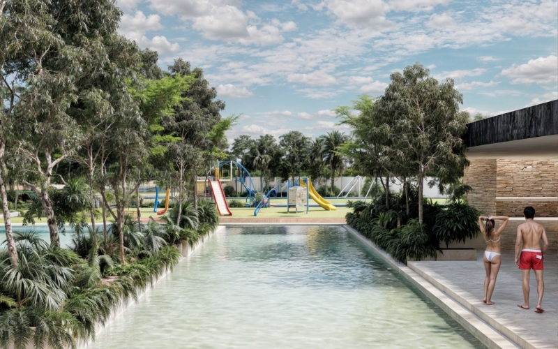 Lot in gated community with amenities, for sale, Centro Maya, Playa del Carmen