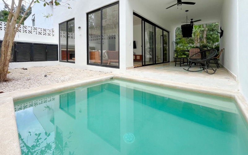 Bohemian-Style Villa with Private Pool for Sale in La Veleta, Tulum