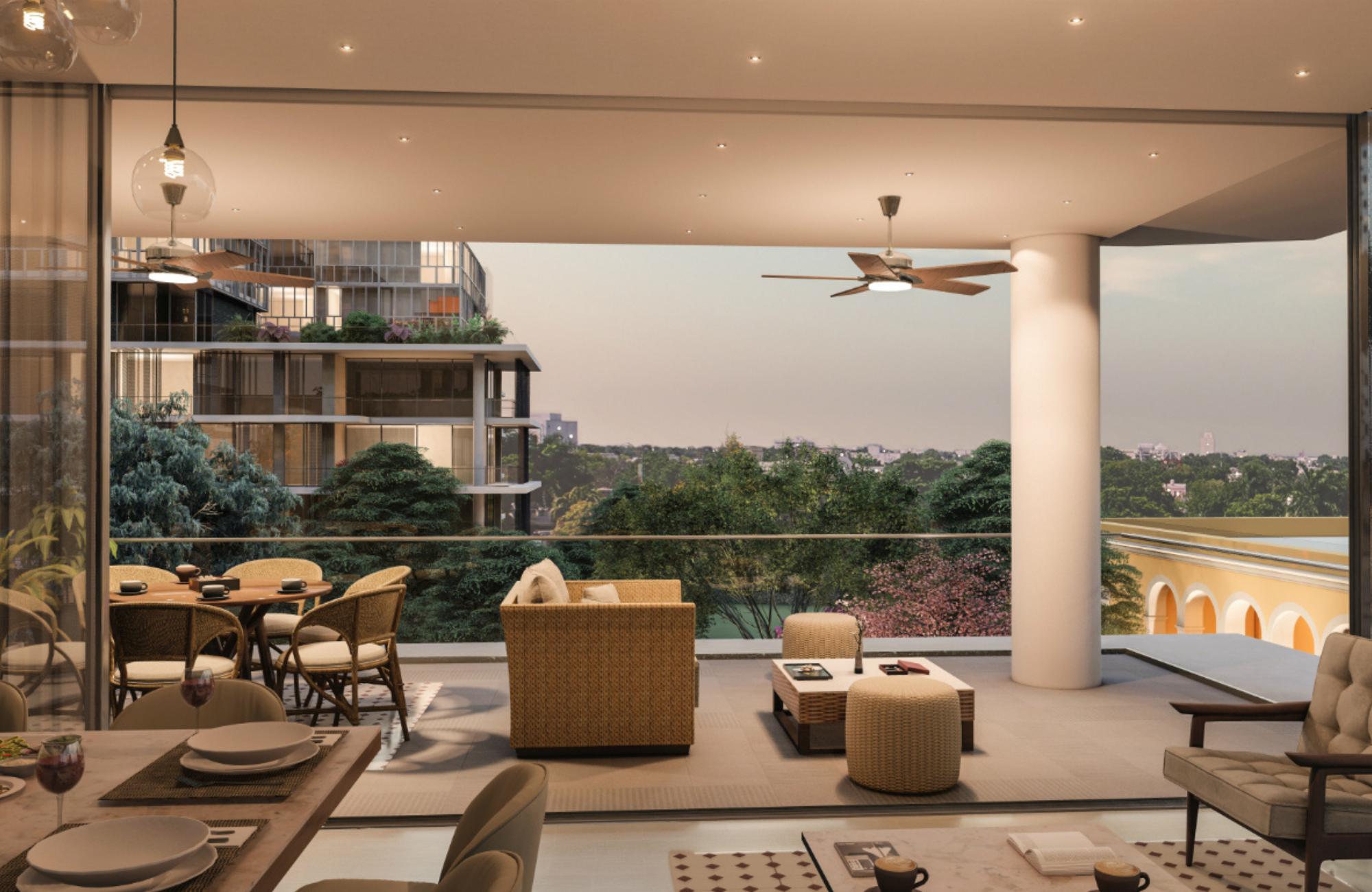 Large condo with garden, 258 m2, concierge &amp; driver, clubhousewith exclusive amenities, pre-construction for sale in Merida.