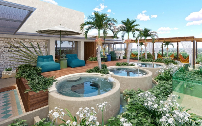 Luxury Apartment in Restored Casona with Amenities for Sale, Downtown M&eacute;rida