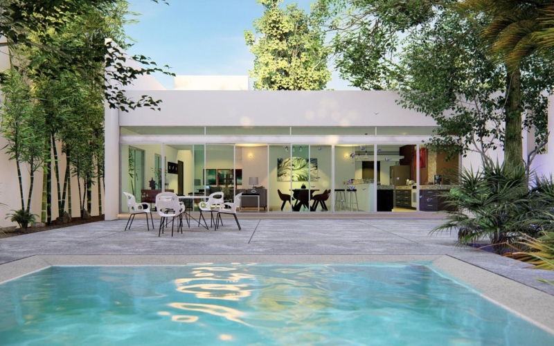 House with Private Pool and Terrace for Sale, Huayac&aacute;n, Canc&uacute;n