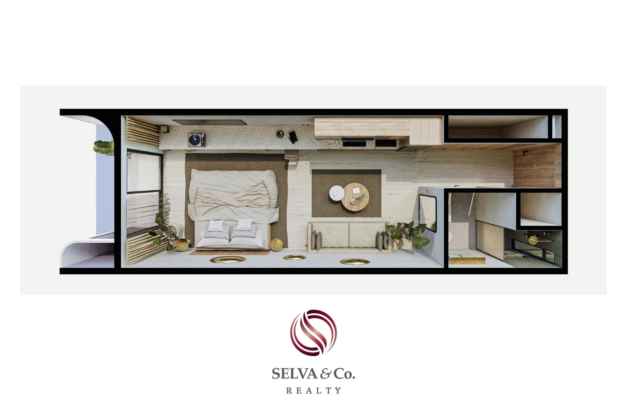 Ground floor condo with small garden, terrace with pool, jacuzzi, gym, coworking, concierge, pre-construction, for sale, Playa del Carmen.