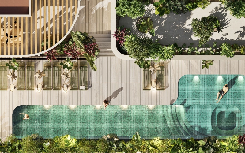 Apartment with shared pool, near the ocean, for sale, Centro, Playa del Carmen