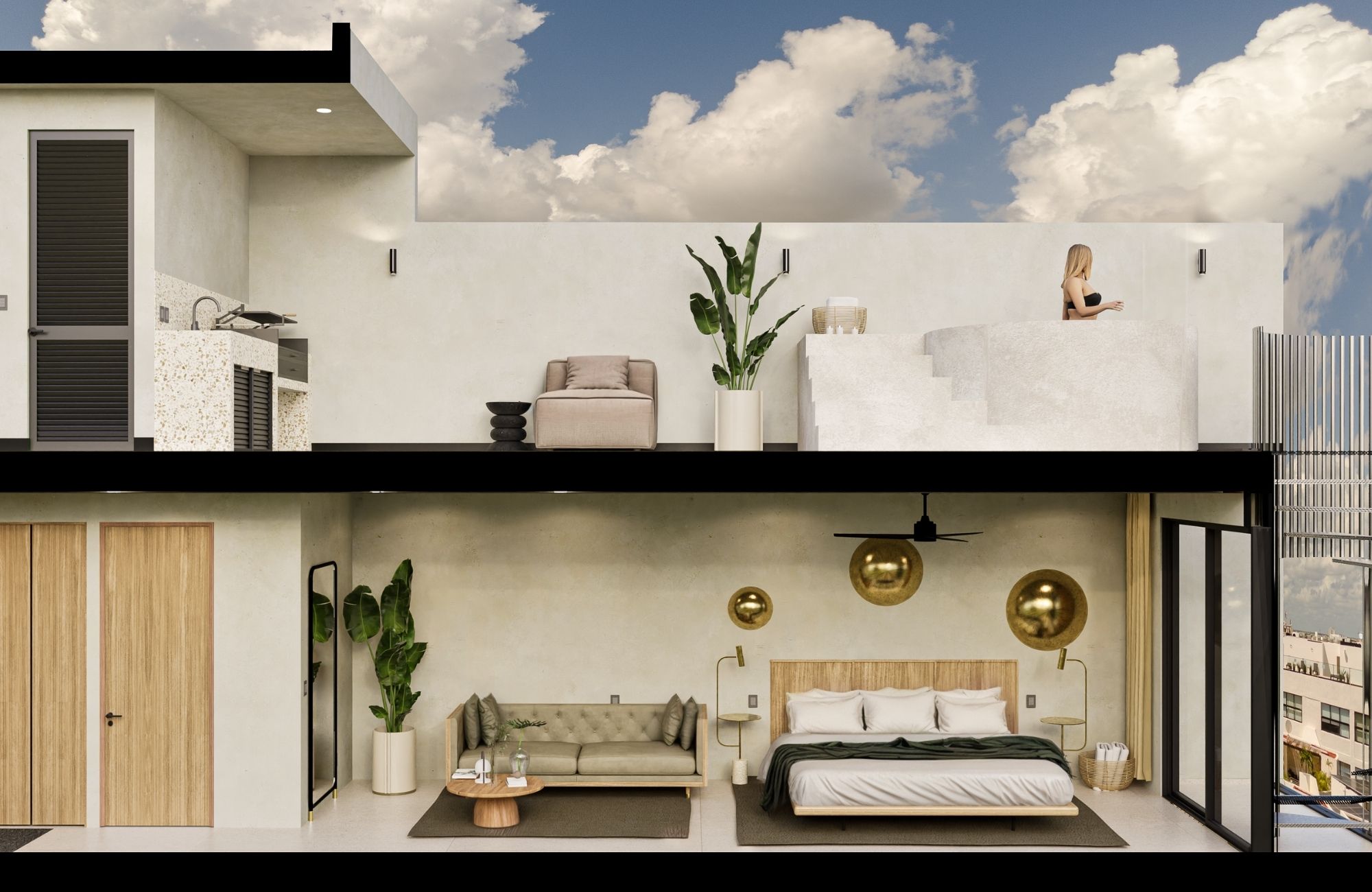 Penthouse with rooftop and private pool, for sale, Colosio zon3e, Playa del Carmen, Quintana Roo, Mexico.