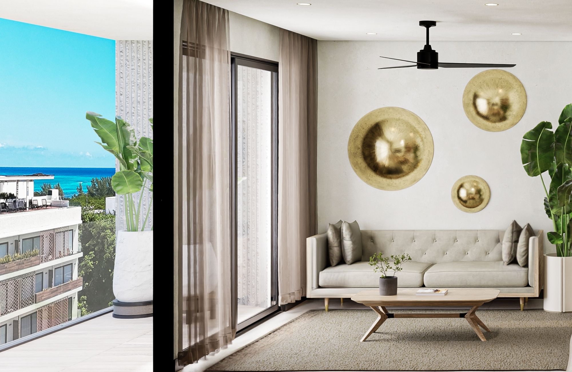 Double height apartment, luxury finishes, with beach club, golf course, more than 20 amenities, for sale, Corasol, Playa del Carmen, pre-con