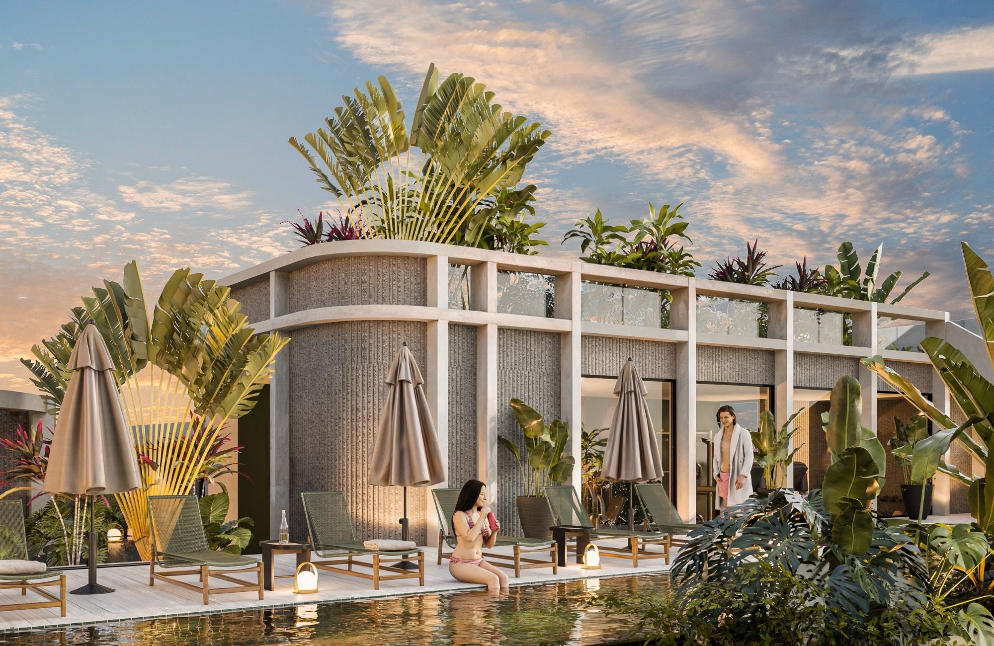 Loft with pool 500 meters to the besch, pre-construction, for sale, Playa del Carmen.