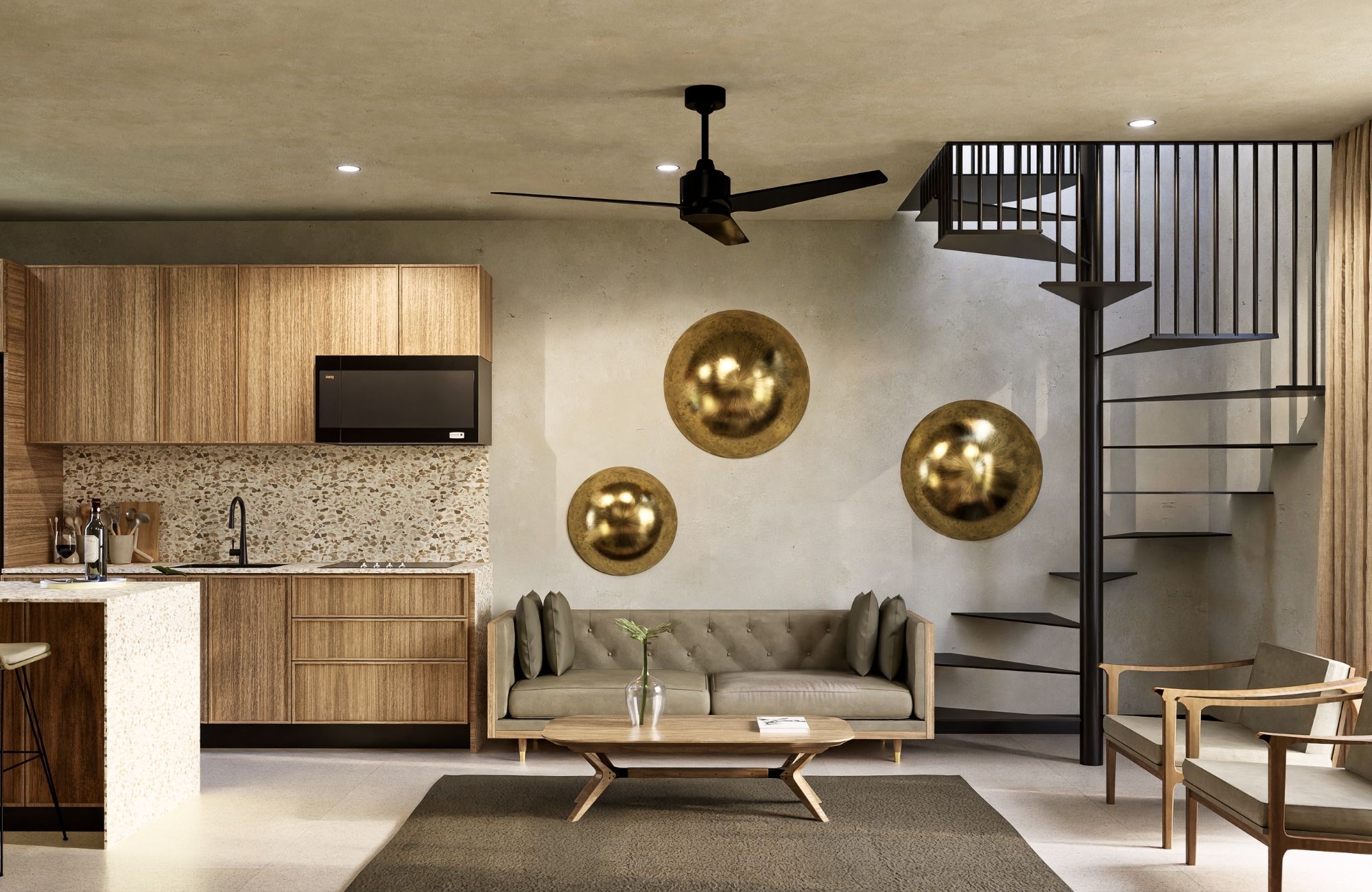 Loft with pool 500 meters to the besch, pre-construction, for sale, Playa del Carmen.