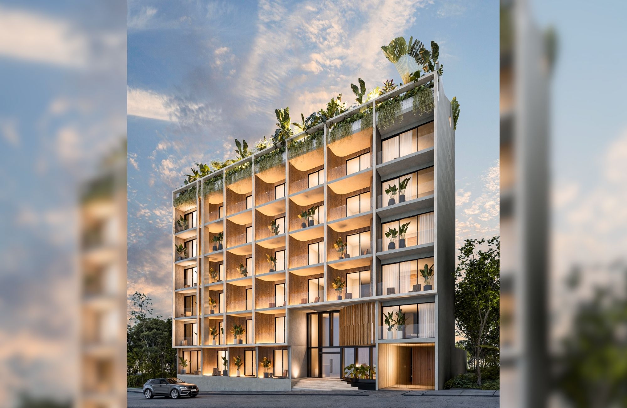 Loft with pool 500 meters to the besch, pre-construction, for sale, Playa del Carmen.