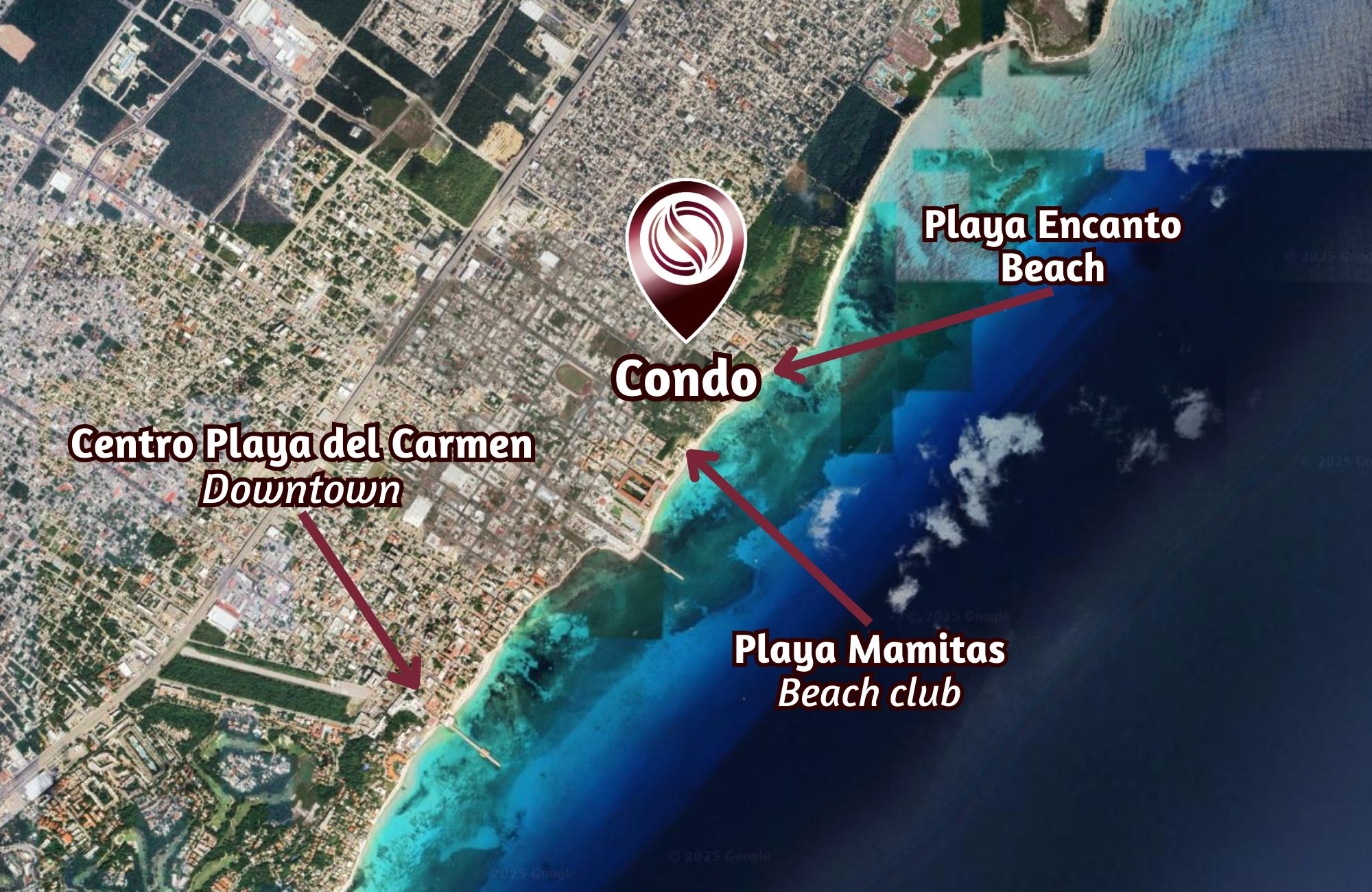 Condominium near Fifth Avenue and the beach, rooftop, for sale Playa del Carmen.n.