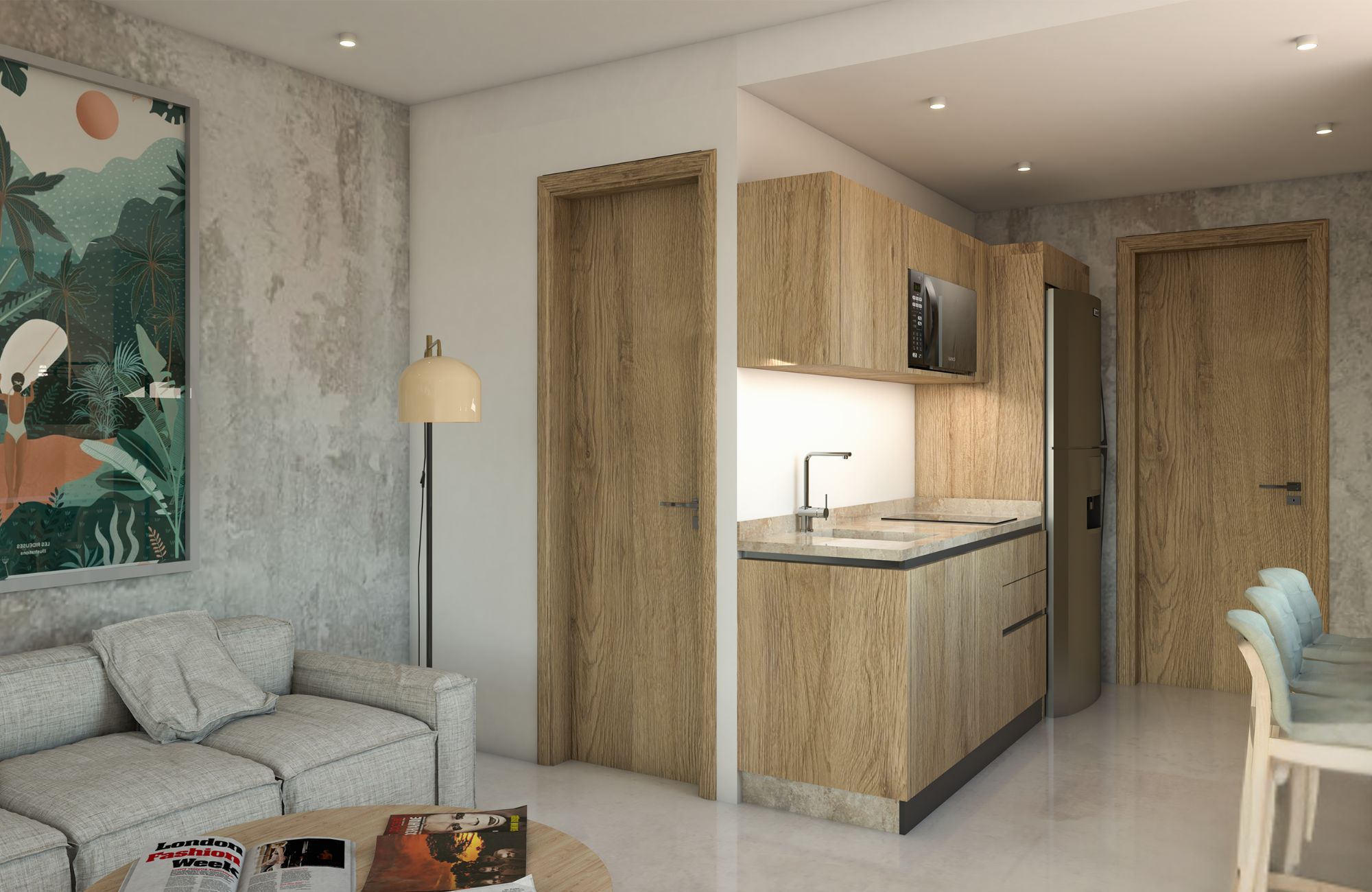 Departamento Amueblado con Vista al Mar en Venta, Centro de Playa del Carmen