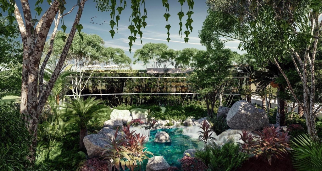 Large condo with amenities in Aldea Zama