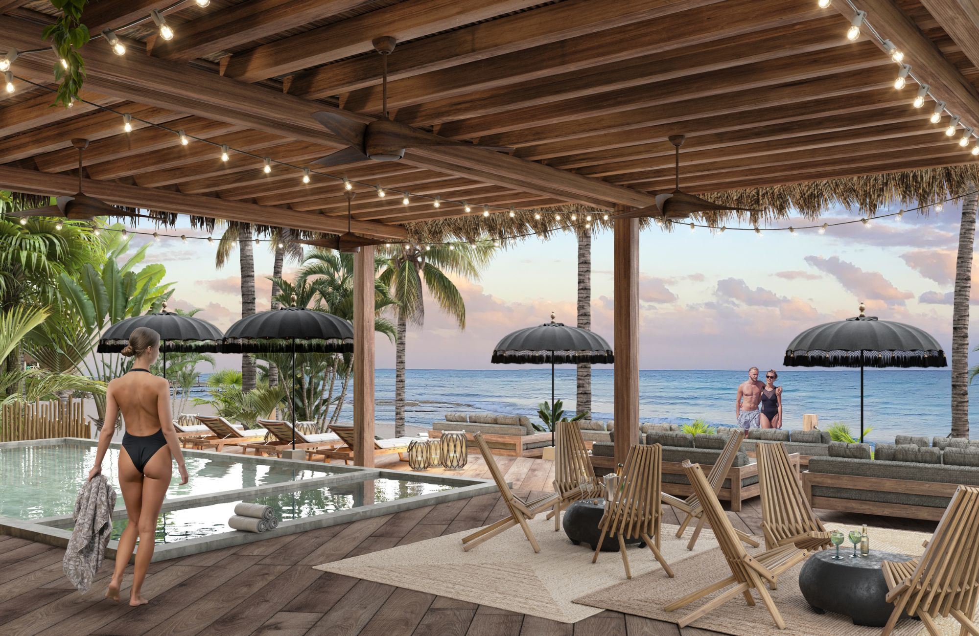 Departamento con acceso a la playa, alberca, pool bar, asadores, en venta Tulum