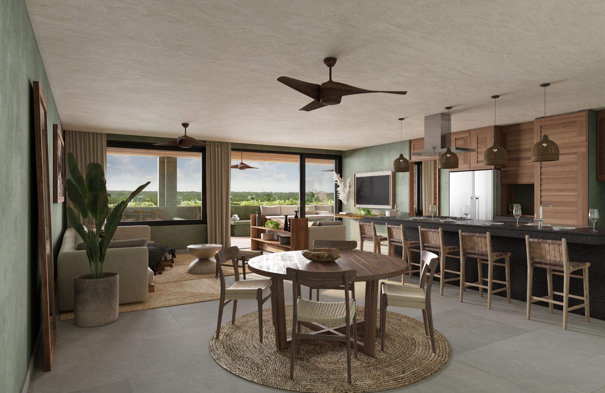 Departamento con acceso a la playa, alberca, pool bar, asadores, en venta Tulum