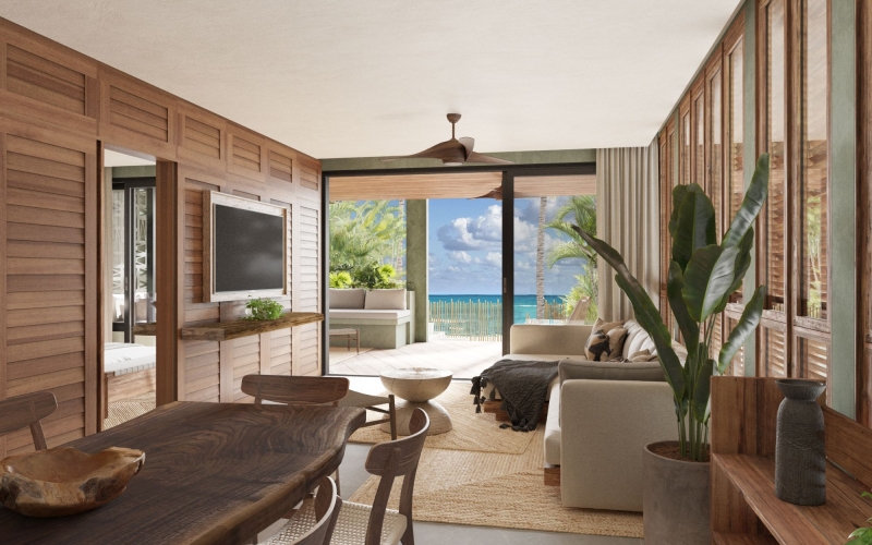 Condominium with pool and beach club, for sale, Tankah, Tulum