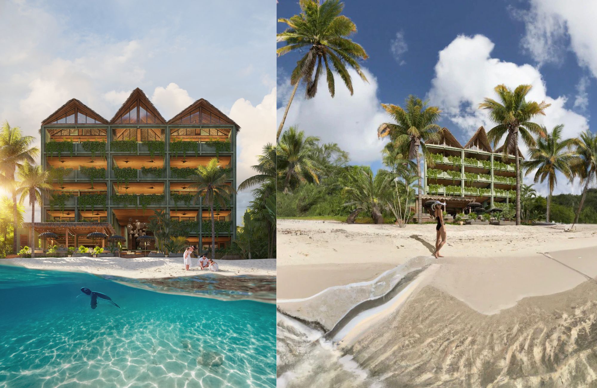 Beachfront apartment, private jacuzzi, pool bar, grills, for sale Tulum