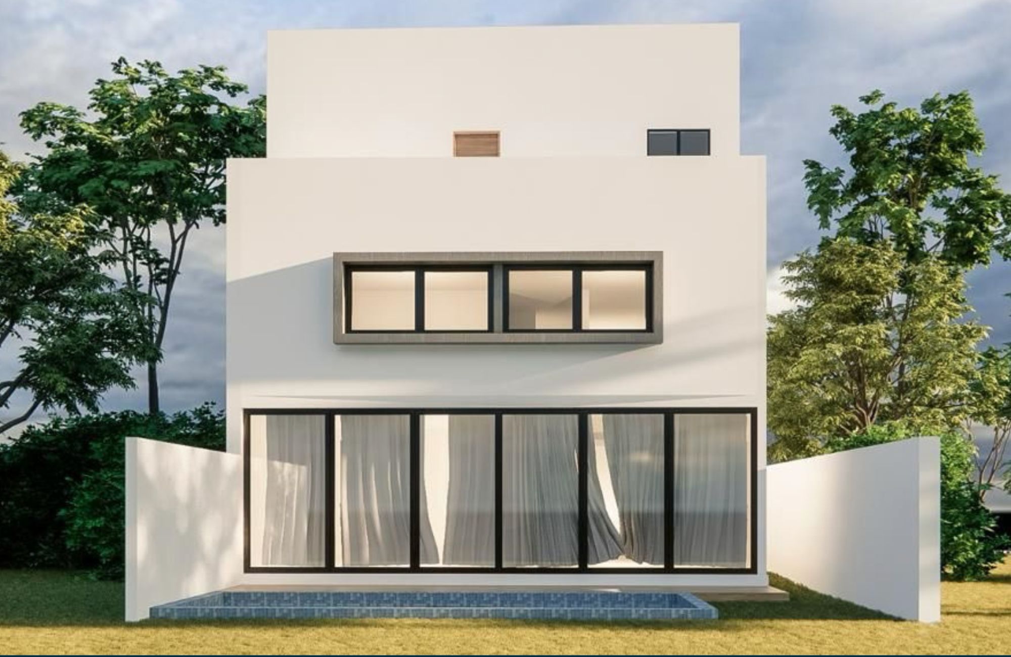Casa de tres pisos, con alberca privada en venta, cumbres, Canc&uacute;n
