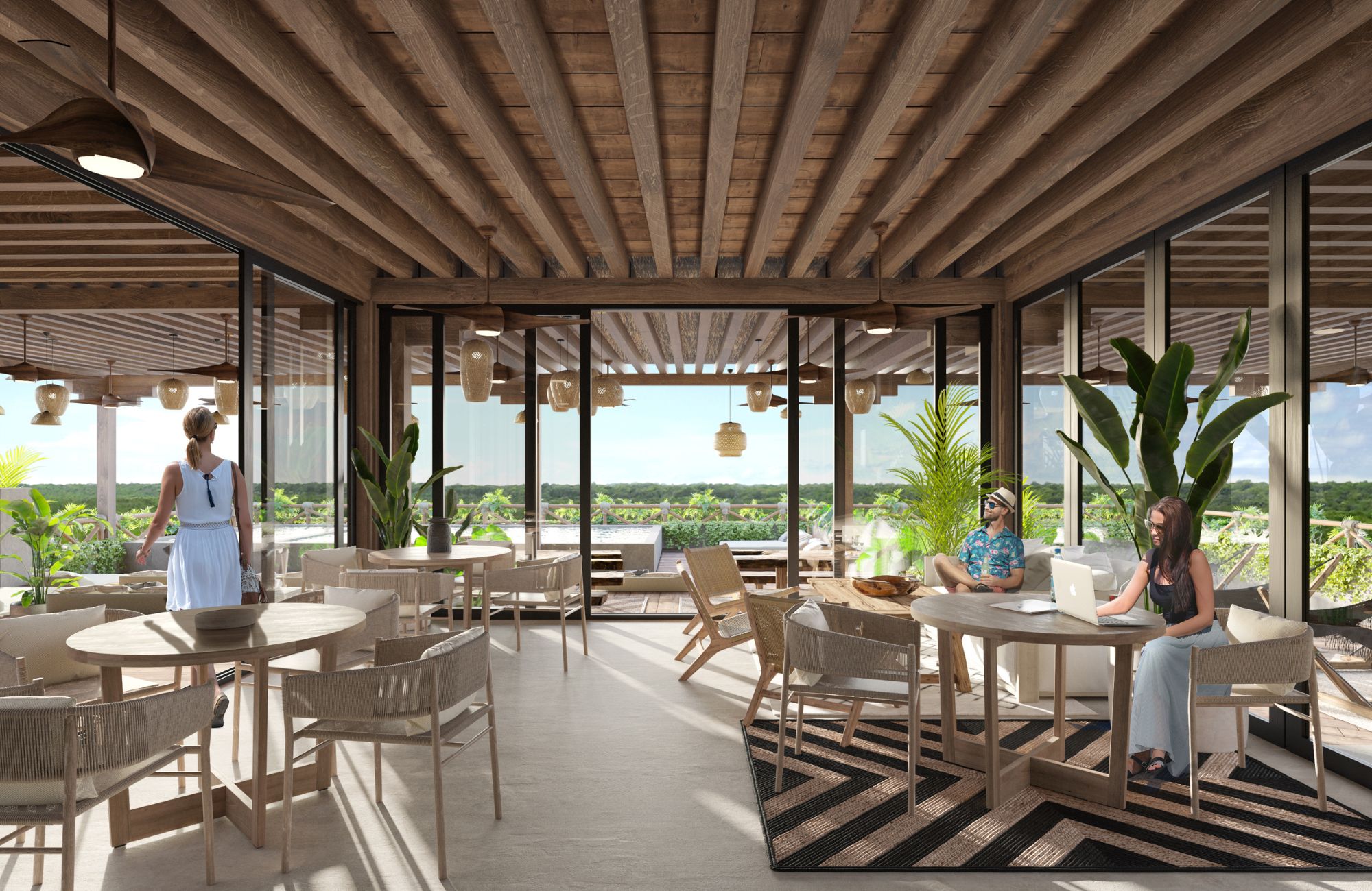 Beachfront apartment, private jacuzzi, pool bar, grills, for sale Tulum