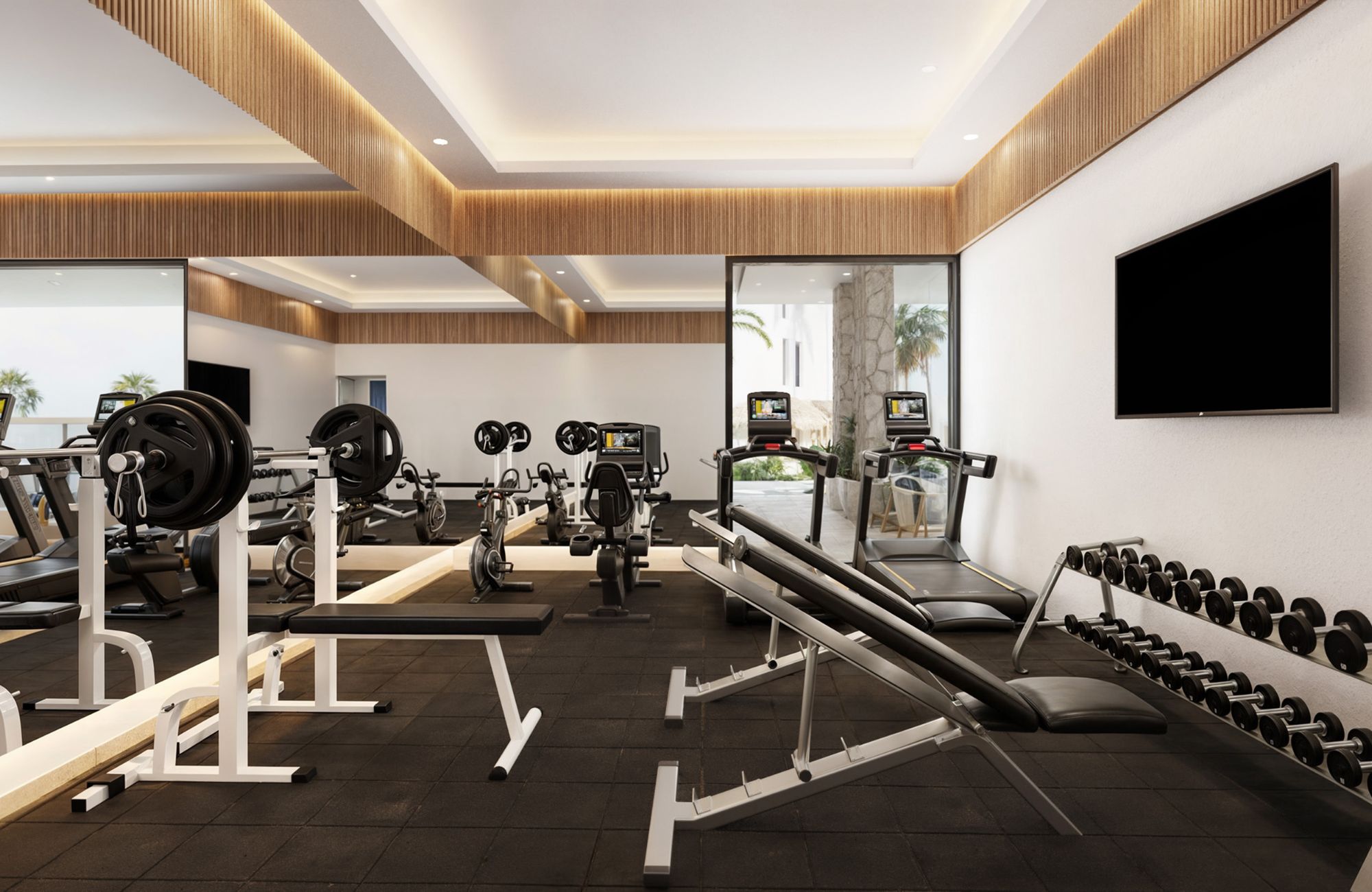 Beachfront condominium with balcony, paddle and tennis court, gym, snack bar, in Telchac, for sale, M&eacute;rida.