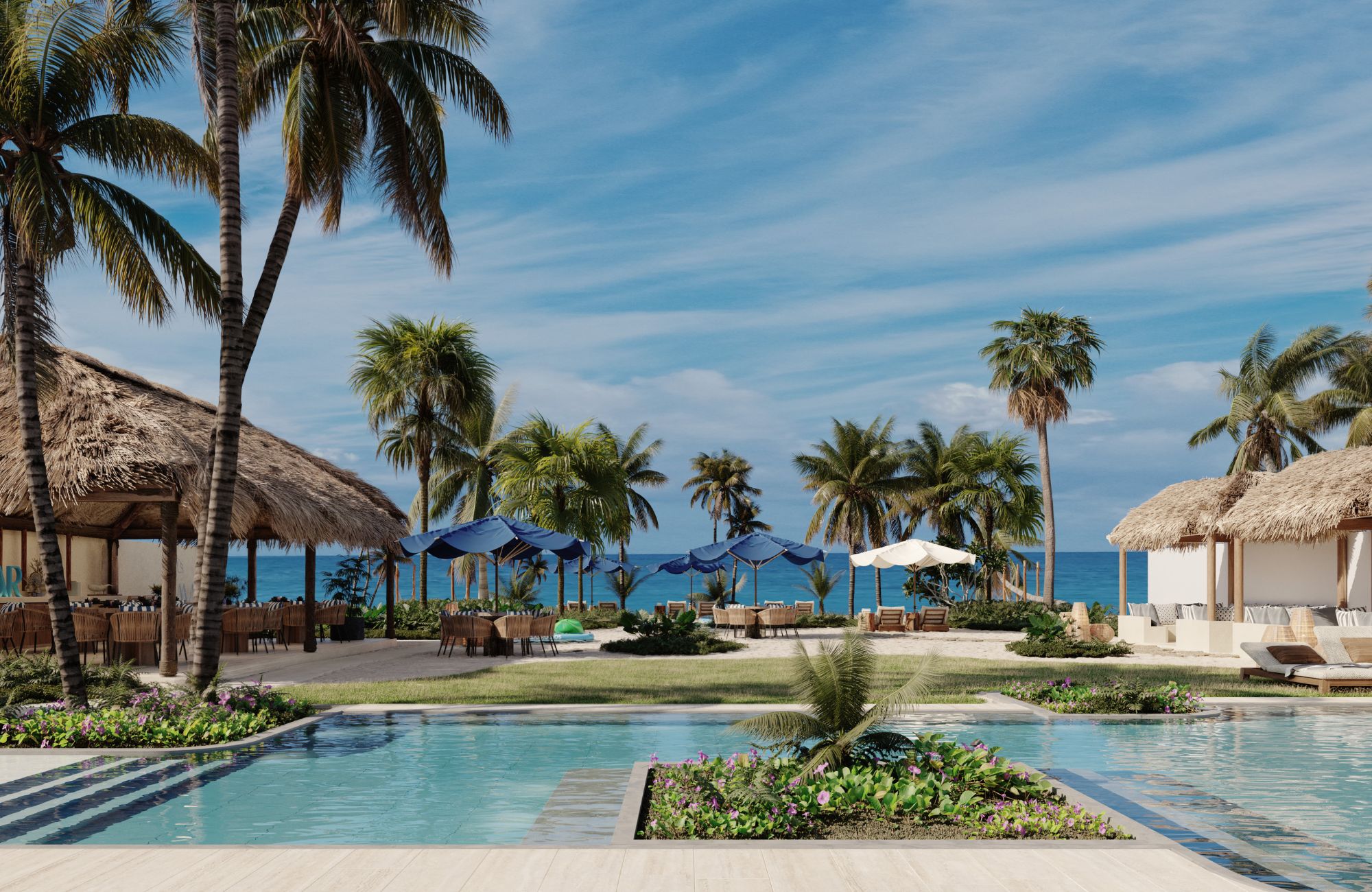 Marina view penthouse with beach club, sea boardwalk, pre-construction, for sale Progreso, Yucatan.