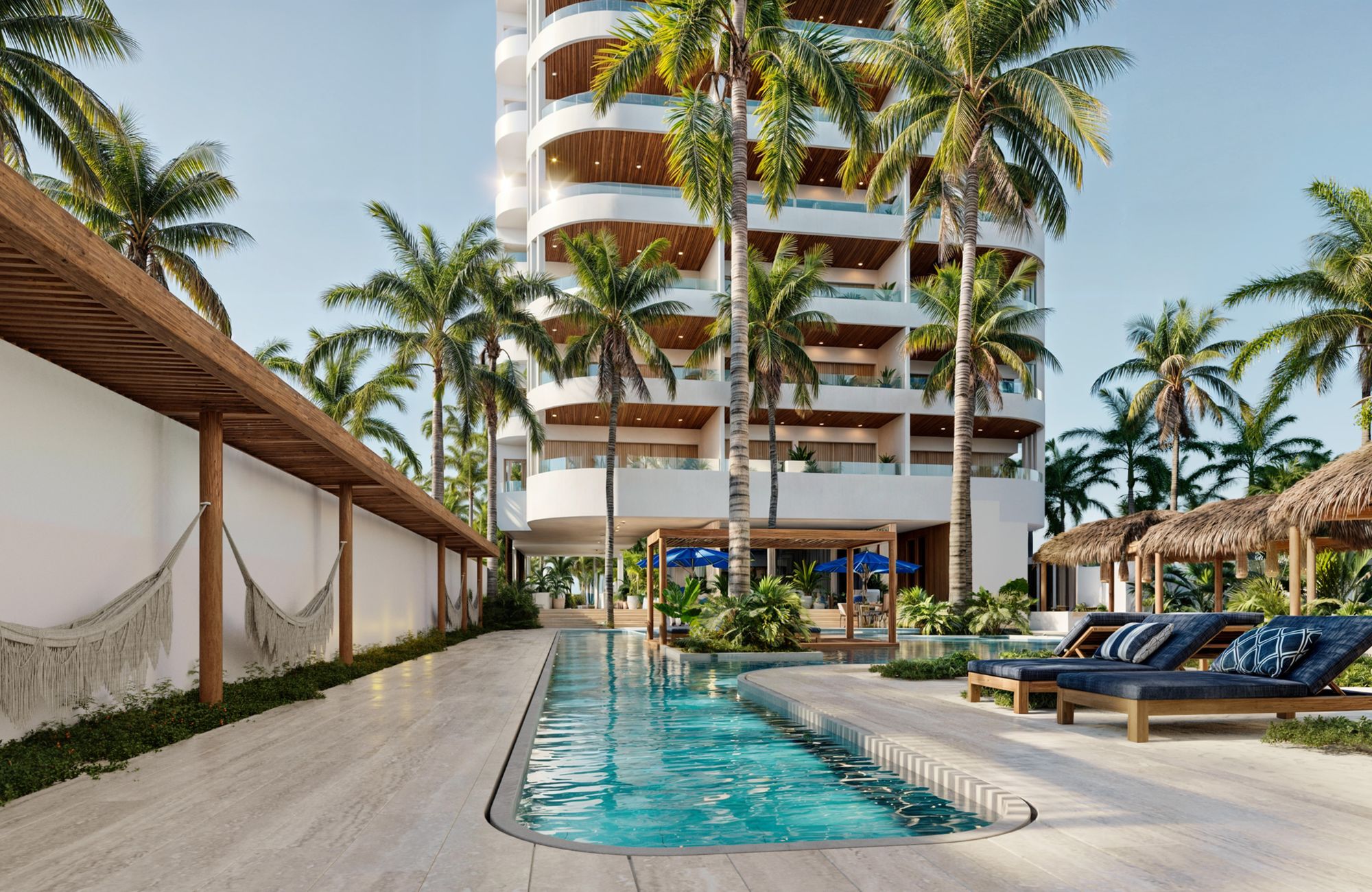 Marina view penthouse with beach club, sea boardwalk, pre-construction, for sale Progreso, Yucatan.