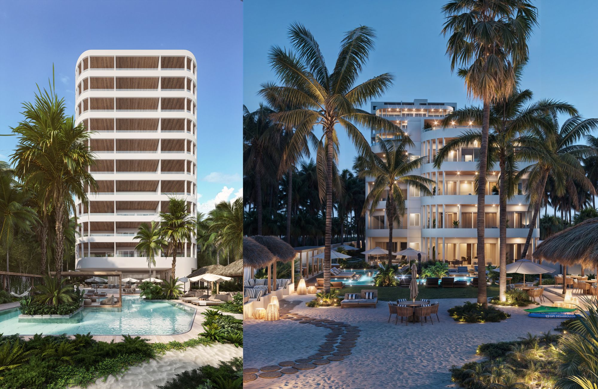 Marina view penthouse with beach club, sea boardwalk, pre-construction, for sale Progreso, Yucatan.