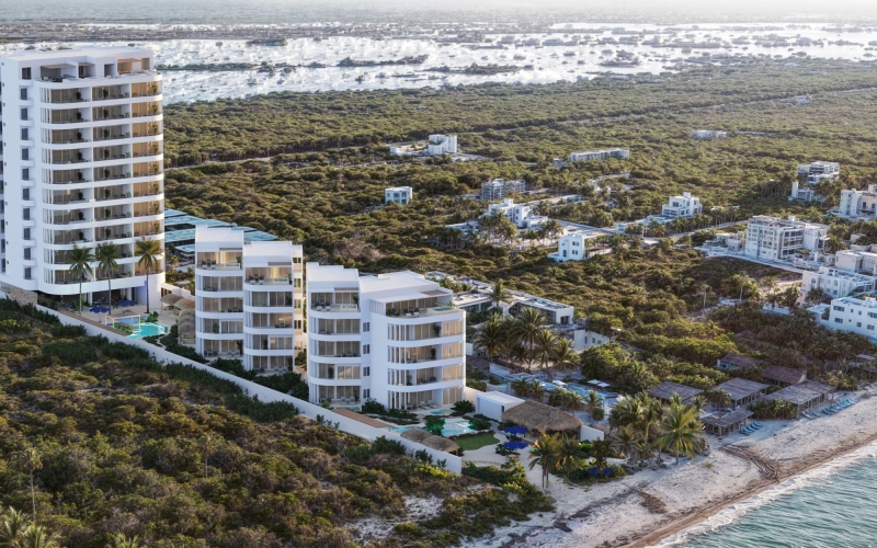 Two-story villa with pool and beach access for sale, San Benito, Yucat&aacute;n