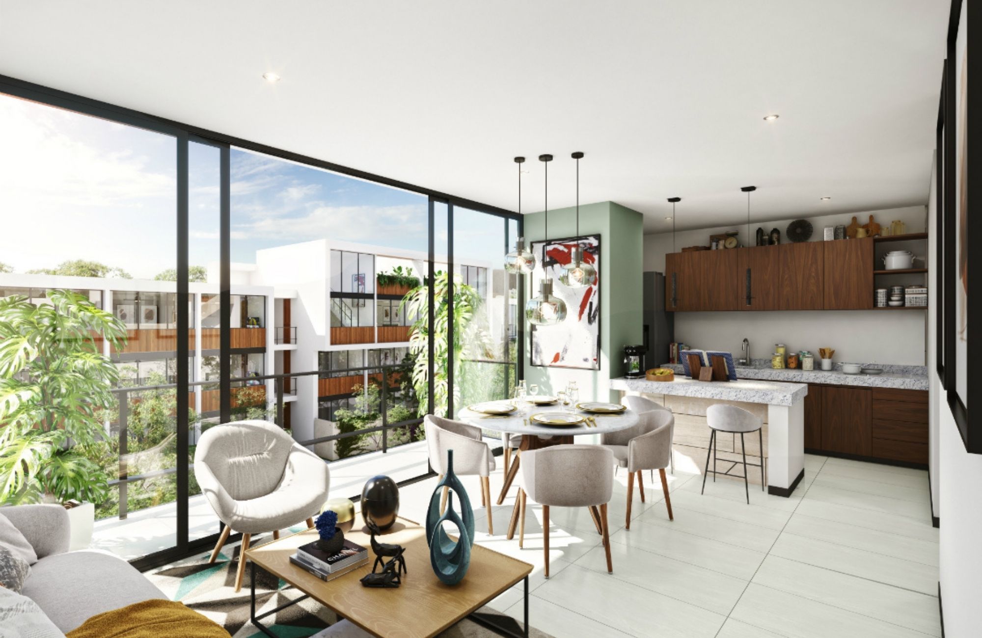 Departamento con terraza y jard&iacute;n privado, en venta, Zona Norte, M&eacute;rida